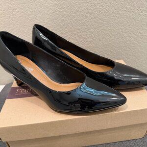 Clarks Black Patent Leather Pumps